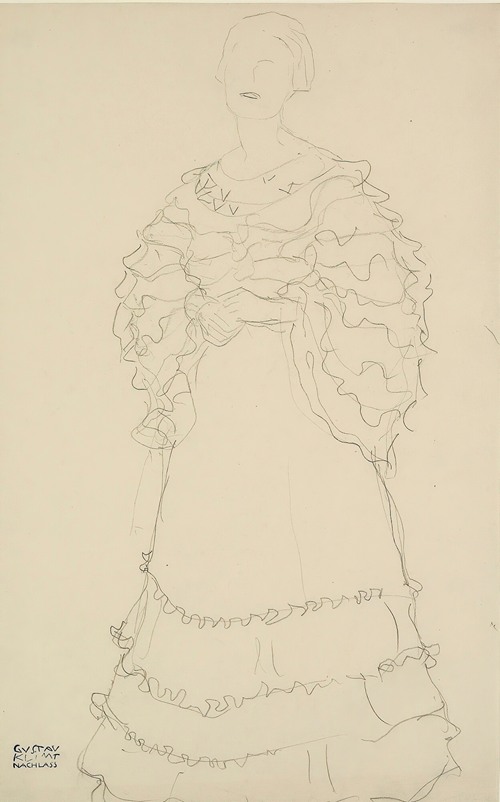 Stehend Etwas Nach Links, Die Hände Ineinandergelegt  (Standing Figure Facing Slightly To The Left, Hands Folded)
