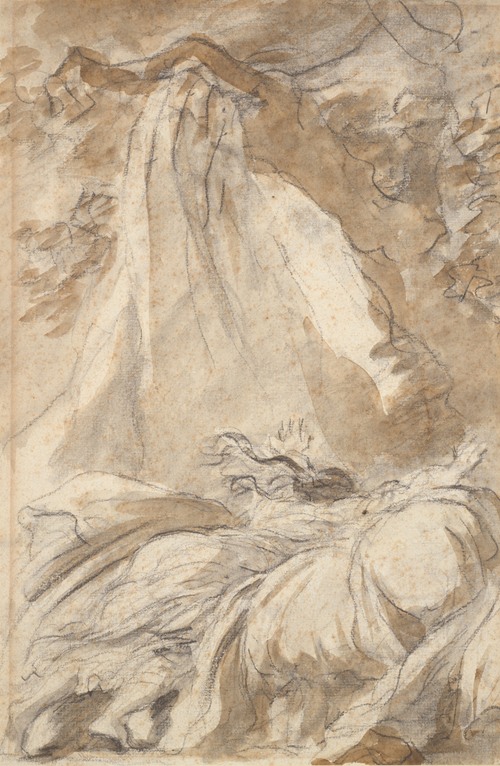 In despair, Olympia throws herself on the bed, illustration for Canto X, verse 27, of Lodovico Ariosto’s ‘Orlando Furioso’