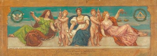 The Common Law, Study for Left Panel of ‘The Reign of Law,’ Frieze for Appellate Court, New York