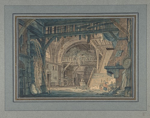 Stage Set Design of an Ancient Roman Ruin being Converted into a Barn