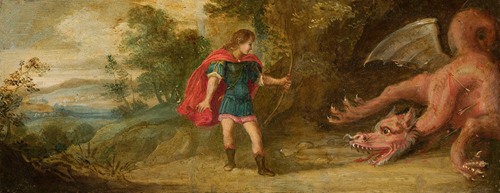 Apollo killing Python (Ovid, Metamorphoses, I, 438ff.)