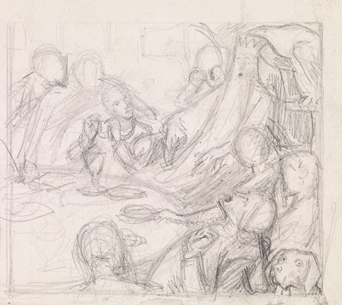 Tennyson’s The Day-Dream – Sketch of the King and Courtiers awakening the Revival