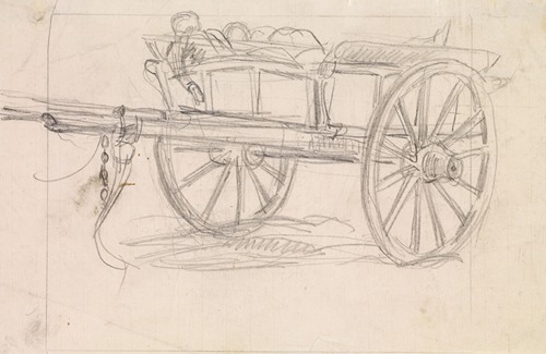 The Plague of Elliant – Sketch of a Cart carrying the Dead