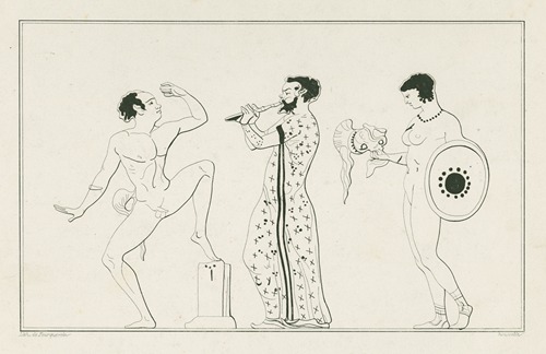 Marsyas playing the flute