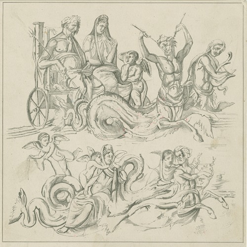 Neptune and Amphitrite in marriage cart