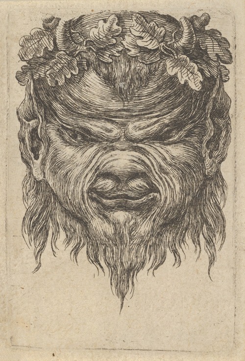Satyr Mask with an Indented Snout and a Wreath of Oak Leaves
