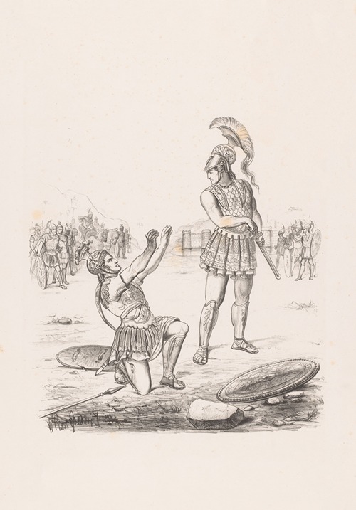Aeneas defeats Turnus