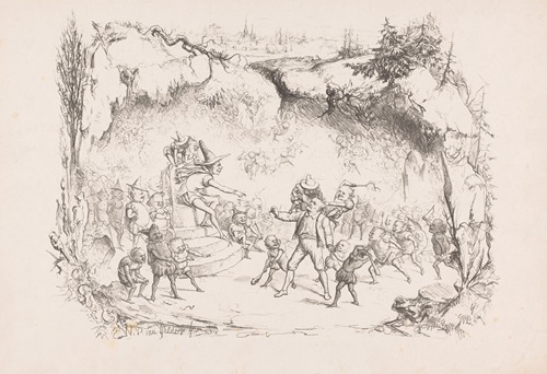 Gabriel Grub punished by gnomes and thrown into the abyss