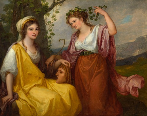 Domenica Morghen née Volpato (1760–1811) and Maddalena Volpato née Riggi (1765–1825) as the Muses of Tragedy and Comedy