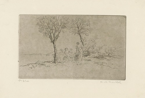 Centaure et nymphe devant la mer