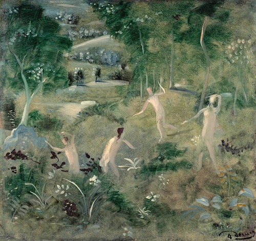 Ebats de nymphes en forêt