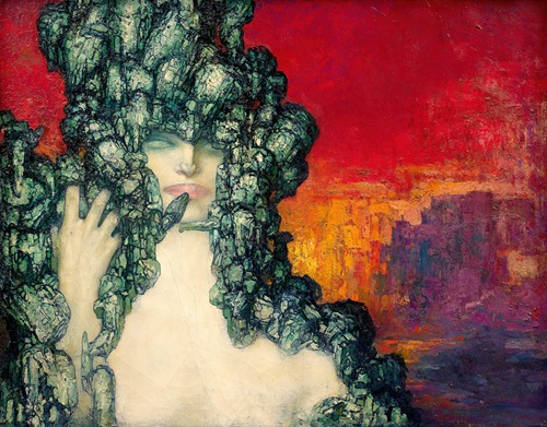 The woman with snakes