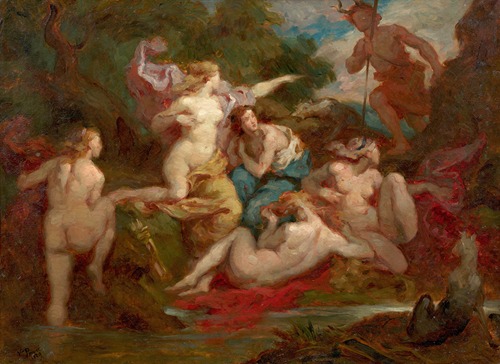 Actéon surprenant Diane au bain