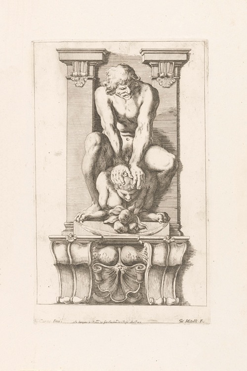 Man subdues a harpy
