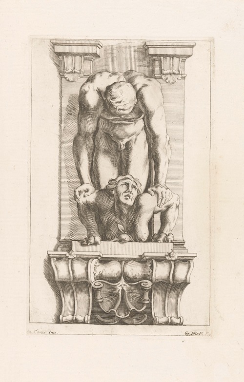 Man subdues a harpy