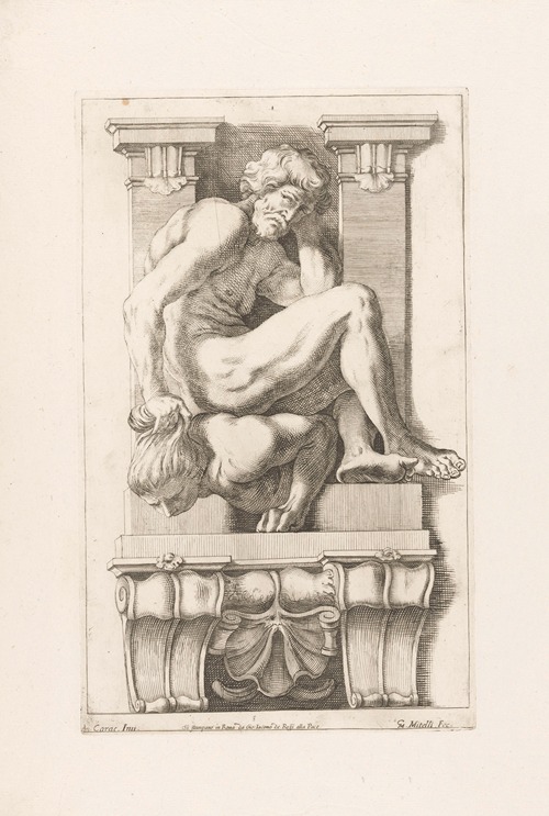 Man subdues a harpy