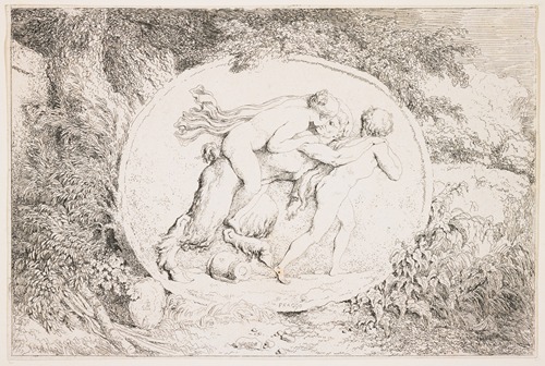Nymph Astride a Satyr