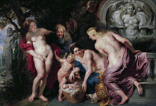 Erichthonius discovered by the daughters of Cecrops