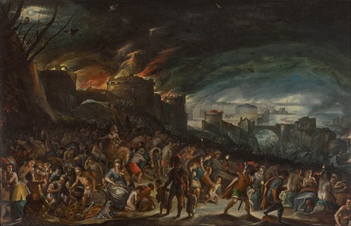 The burning of Troy