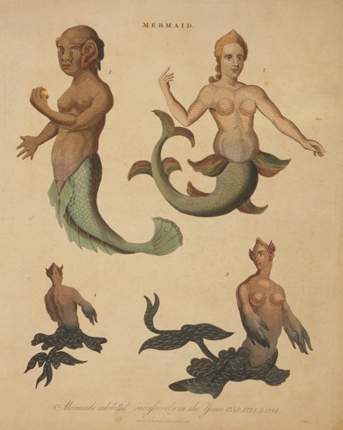 Mermaids exhibited successively in the Years 1758, 1775, & 1794 (1817)