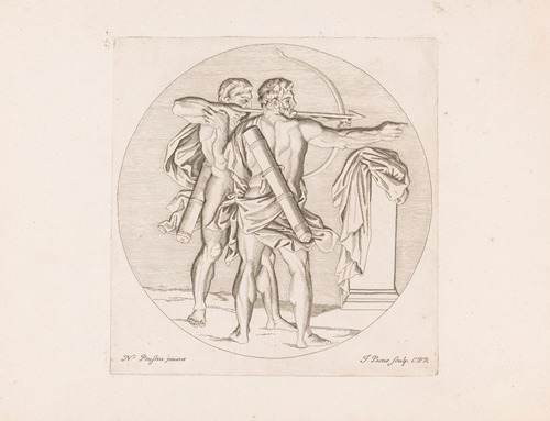 Chiron teaches Hercules how to shoot a bow and arrow (1678)