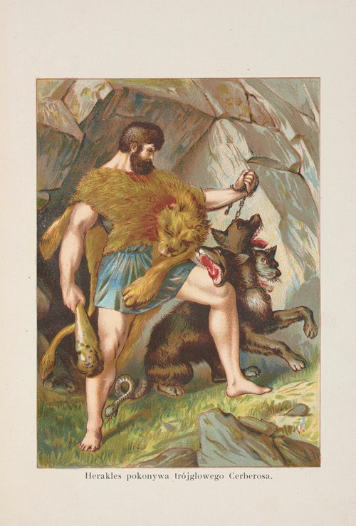 Heracles defeats the three-headed Cerberus (Herakles pokonywa trójgłowego Cerberosa) (1931)