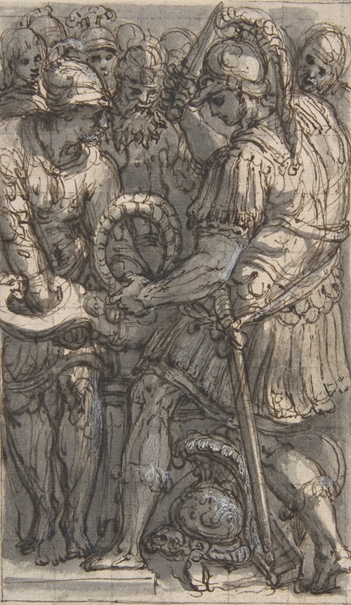 Alexander Cutting the Gordian Knot, Study for a Fresco in the Castel Sant’Angelo, Rome