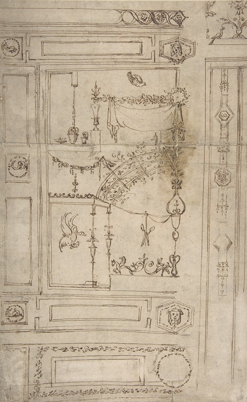 Design for Grotesque Wall Decoration (early 16th century)