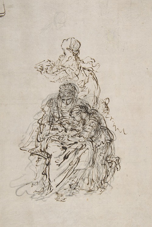 Studies for an Education of the Virgin; Saint Anne Teaching the Virgin to Read