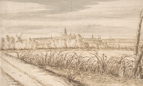 View of Gouda Seen from the Southeast with the Janskerk in the Center