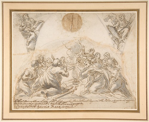 The Apostles at the Tomb of the Virgin, and Studies for Two Pendentives