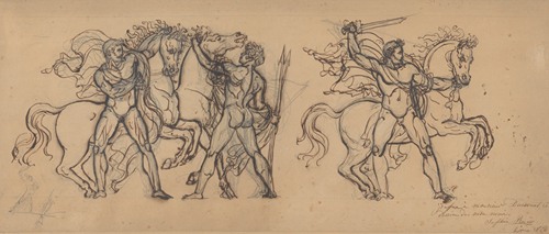 Three Warriors and Their Horses, Study for a Bas Relief Sculpture in the Chateau de Tervueren