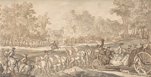 The Arrival of the Princely Carriage at the Starting Point of the Hunt