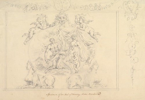 Design for the painting, Mars, Venus and Cupid for the Dining Room at Kirtlington Park, Oxfordshire