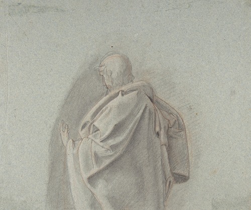 Cropped Study of a Standing Man in a Cloak