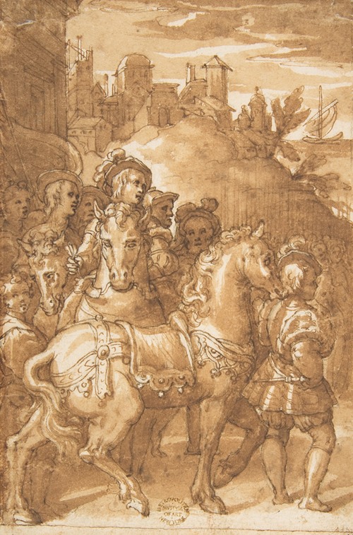 Study for the Armistice between King Francis I of France and Emperor Charles V, fresco in the Palazzo Farnese, Caprarola