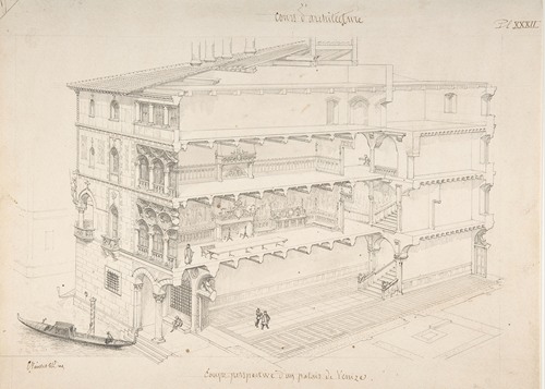 Perspectival Cross-Section of a Venetian Palace (1830-79)