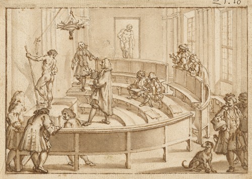 The ‘Accademia Clementina’ Bologna, with a Nude Being Positioned by the Drawing Master, the ‘Farnese Hercules’ beyond
