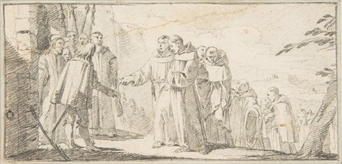 Reception of Monks at a City Gate (1696-1770)