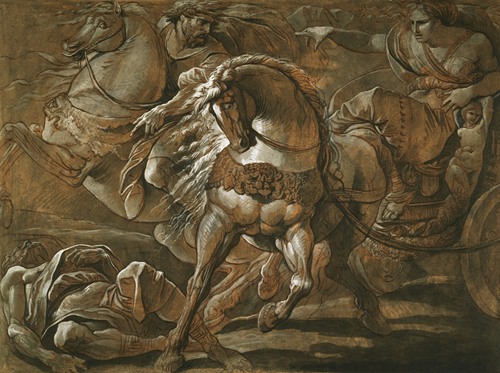 Tullia about to Ride over the Body of Her Father in Her Chariot