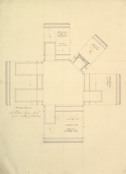 Treasury House, 10 Downing Street, London; Plan of Sir Robert Walpole’s Dressing Room (Middle Room, West Front, First Floor)