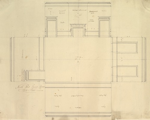 Treasury House, 10 Downing Street, London; Plan of the End Room Below (Northwest Corner Room, First Floor)