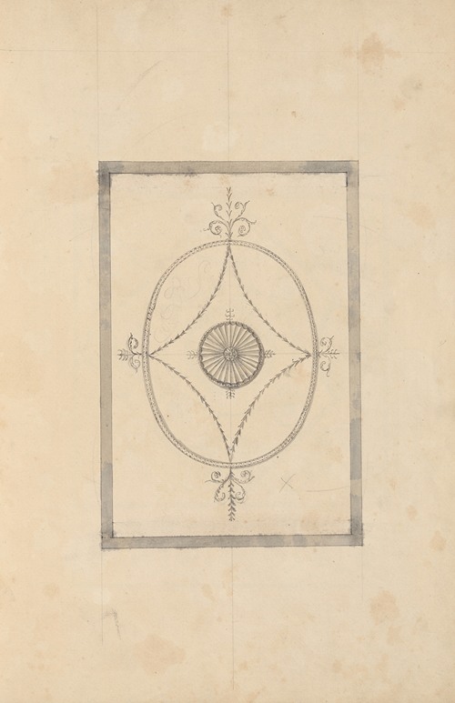 Design for the Ceiling of a Bedchamber at Curraghmore, County Waterford, Ireland