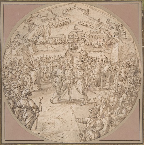 Captain de Bours handing over the Keys to the Citadel of Antwerp to the Estates General