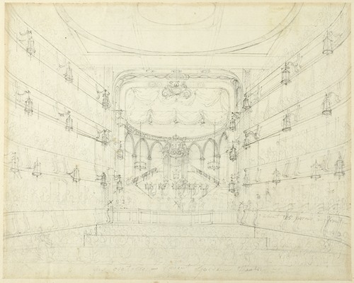 Study for An Oratorio-Covent Garden Theater, from Microcosm of London