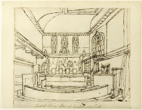 Study for Court of King’s Bench, Westminster Hall, from Microcosm of London