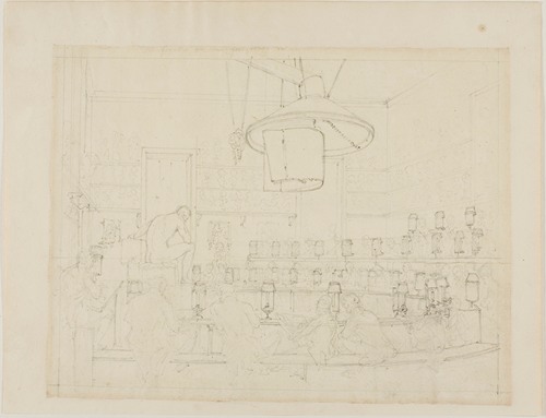 Study for Drawing from Life at the Royal Academy, Somerset House, from Microcosm of London
