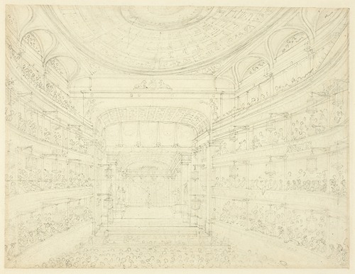 Study for New Covent Garden Theater, from Microcosm of London