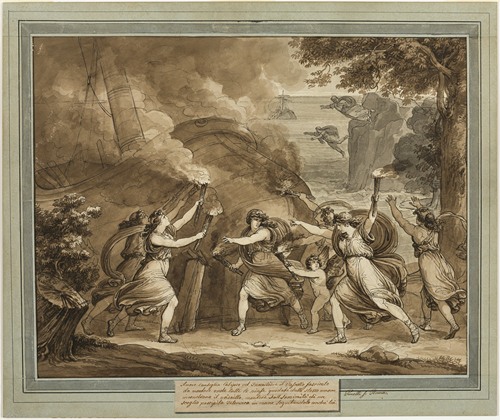 Cupid Advises Calypso to Set Fire to Mentor’s Ship, from The Adventures of Telemachus, Book 7