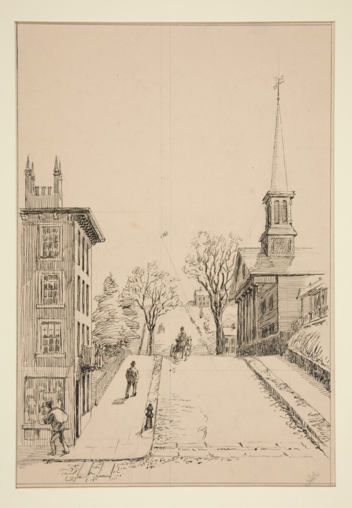 Perspective Problem, Grand Avenue from Quinnipiac Avenue